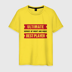 Футболка хлопковая мужская Heroes of Might and Magic: Ultimate Best Player, цвет: желтый