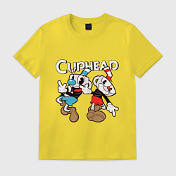 Футболка хлопковая мужская Cuphead - Mugman, цвет: желтый
