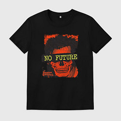 Футболка хлопковая мужская Нет будущего, цвет: черный