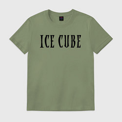 Футболка хлопковая мужская Ice Cube - logo, цвет: авокадо