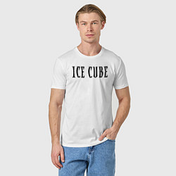 Футболка хлопковая мужская Ice Cube - logo, цвет: белый — фото 2
