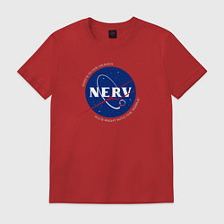 Футболка хлопковая мужская NASA NERV, цвет: красный