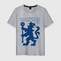Футболка хлопковая мужская FC Chelsea Lion, цвет: меланж