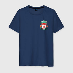 Футболка хлопковая мужская Ливерпуль Логотип, цвет: тёмно-синий