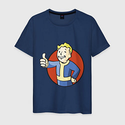 Футболка хлопковая мужская Vault boy like, цвет: тёмно-синий