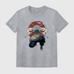 Футболка хлопковая мужская Иноске Демон Слеер, цвет: меланж