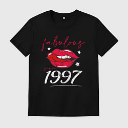 Футболка хлопковая мужская Невероятно с 1997 года, цвет: черный