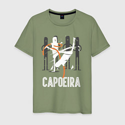 Футболка хлопковая мужская Capoeira - contactless combat, цвет: авокадо