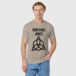 Футболка хлопковая мужская John Paul Jones - Led Zeppelin - legend, цвет: миндальный — фото 2