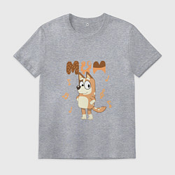 Футболка хлопковая мужская Doggy Mom, цвет: меланж