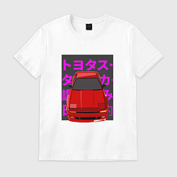 Футболка хлопковая мужская Supra A70 MK3 JDM, цвет: белый
