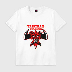 Футболка хлопковая мужская Tristram Diablos, цвет: белый