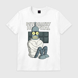 Футболка хлопковая мужская Bender - hospital, цвет: белый