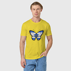 Футболка хлопковая мужская Бабочка - Израиль, цвет: желтый — фото 2