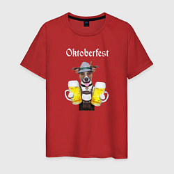 Футболка хлопковая мужская Oktoberfest, цвет: красный