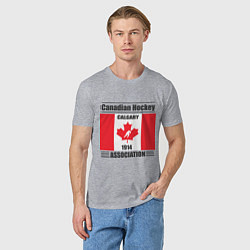 Футболка хлопковая мужская Федерация хоккея Канады, цвет: меланж — фото 2