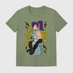 Футболка хлопковая мужская Benders brains, цвет: авокадо