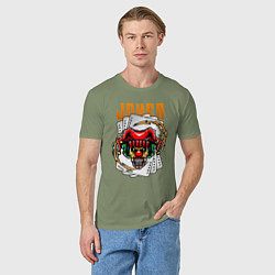 Футболка хлопковая мужская Злой джокер, цвет: авокадо — фото 2