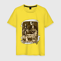 Футболка хлопковая мужская The Addams Family, цвет: желтый