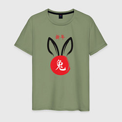 Футболка хлопковая мужская The China Rabbit, цвет: авокадо