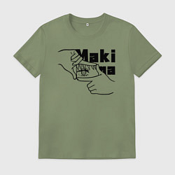 Футболка хлопковая мужская Глаза Макимы, цвет: авокадо