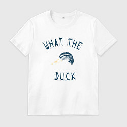 Футболка хлопковая мужская Что за Утка?, цвет: белый