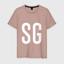 Футболка хлопковая мужская SG - BTS, цвет: пыльно-розовый