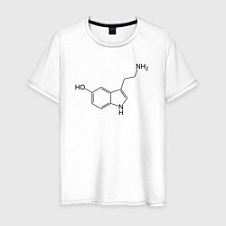 Футболка хлопковая мужская Серотонинчик, цвет: белый