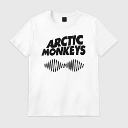 Футболка хлопковая мужская Arctic Monkeys, цвет: белый