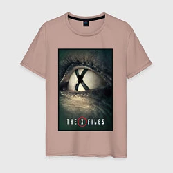 Футболка хлопковая мужская X - Files poster, цвет: пыльно-розовый