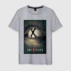 Футболка хлопковая мужская X - Files poster, цвет: меланж