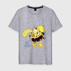 Футболка хлопковая мужская Cuddles, цвет: меланж