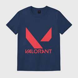 Футболка хлопковая мужская Valorant - logo, цвет: тёмно-синий