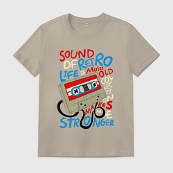 Мужская футболка Касссета ретро звук