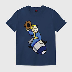 Футболка хлопковая мужская Vault boy - bomb rider, цвет: тёмно-синий