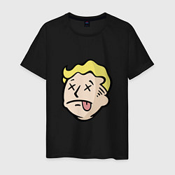 Футболка хлопковая мужская Dead vault boy, цвет: черный