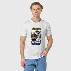 Футболка хлопковая мужская Your presents are requested, цвет: белый — фото 2