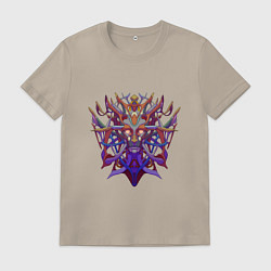 Футболка хлопковая мужская Королева андроидов, цвет: миндальный