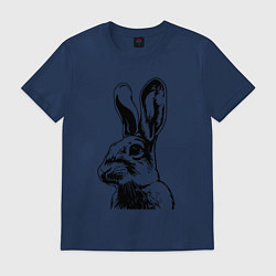 Футболка хлопковая мужская Wild rabbit, цвет: тёмно-синий