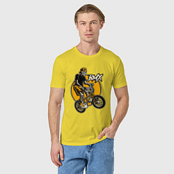 Футболка хлопковая мужская BMX rider, цвет: желтый — фото 2