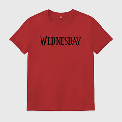 Футболка хлопковая мужская Logo black Wednesday, цвет: красный