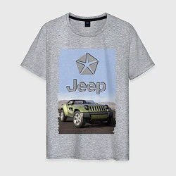 Футболка хлопковая мужская Chrysler Jeep - concept, цвет: меланж
