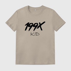 Футболка хлопковая мужская 199X KID, цвет: миндальный