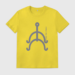 Футболка хлопковая мужская Мне нравится джиу-джитсу на английском, цвет: желтый