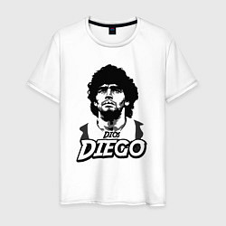 Футболка хлопковая мужская Dios Diego, цвет: белый