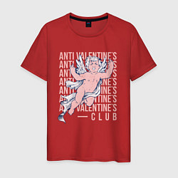 Футболка хлопковая мужская Club Anti valentines, цвет: красный