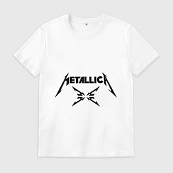 Футболка хлопковая мужская Metallica, цвет: белый