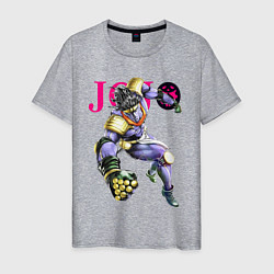Футболка хлопковая мужская Star Platinum stand of Jotaro Kujo - Jojo, цвет: меланж