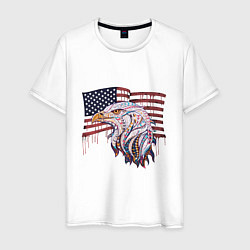 Футболка хлопковая мужская American eagle, цвет: белый