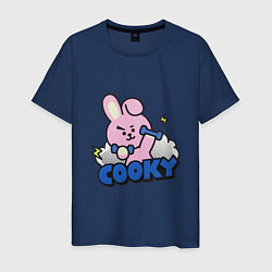 Футболка хлопковая мужская Cooky BT21 Jungkook, цвет: тёмно-синий